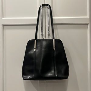 Black handbag made in France